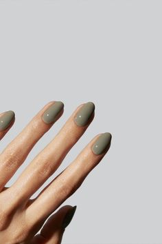 Sage Green Nail Polish Colorful Nail, Green Nail, Nail Swag, Nailed It, Teen Vogue