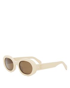 CELINE Triomphe Oval Sunglasses, 52mm Jewelry & Accessories - Bloomingdale's Classic Cream Sunglasses With Gradient Lenses, Celine Triomphe, Oval Sunglasses, Jewelry Accessories, Women Accessories, Sunglasses, Luxury Fashion