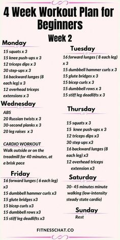 a printable workout plan for beginners