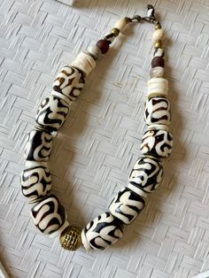 Chunky African Barrel Bone Statement Necklace Unique Handmade Jewelry Gift for Women Be You Be Awesome - Etsy African Accessories Jewelry, West African Jewelry, Unique Adjustable Bone-colored Necklace, Handmade Bohemian Bone Beaded Necklaces, Traditional Bone-colored Jewelry As A Gift, Traditional Bone-colored Jewelry Gift, Bohemian Bone-colored Necklace For Festivals, Unique Adjustable Bone Colored Necklace, Handmade Bone-colored Spiritual Jewelry