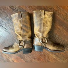 Reposhing This Item I Purchased From @Planertm101. Loved It, But Ready To Rotate For Something New. Questions? Leave A Comment Below! Harness Boots, Frye Boots, Leather Harness, Frye Shoes, Shoes Heels Boots, Something New, Shoes Women Heels, Heeled Boots, Brown Leather