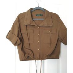 Beautiful,New Top ,Shirt Button Up , Excellent Quality, Modern Brown Buttoned Shirt For Spring, Brown Shirt With Buttons For Spring, Brown Shirt With Buttons, Brown Button-up Top With Buttoned Pockets, Brown Collared Top With Button Closure, Casual Brown Top With Buttoned Pockets, Brown Cotton Blouse With Button Closure, Spring Brown Top With Buttoned Pockets, Brown Cotton Utility Top