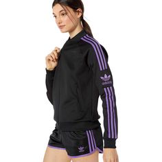 Style: Dv0132 Color: Black Gender: Womens 70s Shorts, Adidas Og, Adidas Activewear, Womens Adidas, Adidas Originals Superstar, Adidas Originals Women, Purple Jacket, Track Jacket, Track Jackets