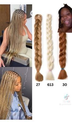 Honey Blonde Color, Big Box Braids Hairstyles, Feed In Braids Hairstyles, Goddess Braids Hairstyles, Blonde Braids