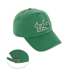 a green hat with the word fsu on it and an image of a white background