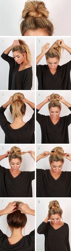 For an easy back got school messy bun Hairstyles Man, Cool Easy Hairstyles, Updo Ideas, Easy Updo, Easy Updo Hairstyles, Super Hair, Updo Hairstyles