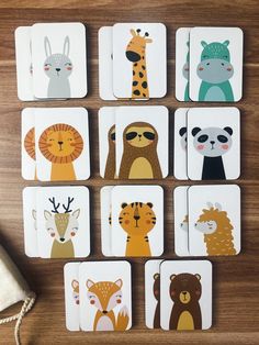 several coasters with different animals on them