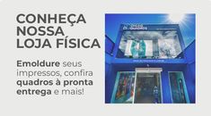 an advertisement with the words conheca nossa loja fisica on it