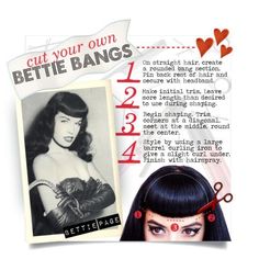 Pin Up Bangs, Bettie Bangs, Cabelo Pin Up, Betty Bangs, Rockabilly Hair, Pin Up Hair, Bettie Page, Psychobilly