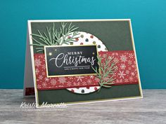 a christmas card made with stampin's holiday cards