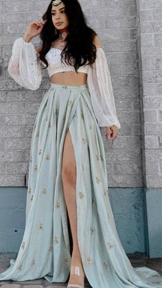 Diwali Lehenga, Skirt And Crop Top, Simple Lehenga, Indian Fashion Trends, Lehenga Designs Simple