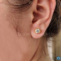 These round brilliant cut bezel set stud earrings will charm and delight in every situation. Their sporty design ensures that they'll glide from one adventure to the next with perfect ease Diamond City, Special Gifts For Her, Sporty Design, Moissanite Earrings, Man Made Diamonds, Round Moissanite, Engraved Jewelry, Screw Back Earrings, Lab Created Diamonds