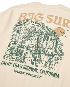 Bring coastal inspiration everywhere you go in our 100% cotton, unisex Big Sur pocket tee. Luxury Relaxed Fit Graphic Print Camp Shirt, Luxury Relaxed Fit Camp Shirt With Graphic Print, Cool Merch Ideas, Camp Merch, Teen Camp, National Park Shirts, T Shirt Graphics, Tshirt Inspiration, Coastal Inspiration