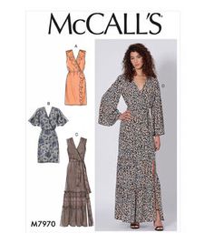 a women's dress and top sewing pattern, with the words mccall's written