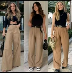 Beige Pants Outfit, Outfit Formal Mujer, Conference Outfit, Pants Outfit Work, 2024 Fits, Dress Pants Outfits, Wide Leg Pants Outfit, Spring Work Outfits, Business Casual Outfits For Women