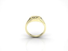 Personalize your signet ring, select your initials. Beautifully hand engraved solid gold signet ring by jewelry designer Ascheron. Heavy weight ring. This ring weights approx 9 grams in 14K gold. Featuring a classic cushion shape top. Engraving - Select 2 or 3 letter initials. Materials - Available in 9K, 14K or 18K yellow, rose and white gold. Measurements - The top of the signet face is 10mm x 10mm wide and 2mm deep. The back of the band measures 2mm wide. This is a high quality solid gold rin Modern Personalized Signet Ring For Formal Occasions, Personalized Yellow Gold Signet Ring For Formal Occasions, Personalized Yellow Gold Signet Ring For Formal Events, Luxury Monogram Signet Promise Ring, Luxury Monogrammed Signet Promise Ring, Modern Signet Ring With Initials For Formal Occasions, Minimalist Yellow Gold Monogram Signet Ring, Formal Monogram Initial Ring, Yellow Gold Monogram Signet Ring For Promise