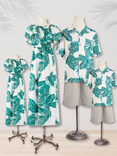 Squad goals on and off the beach! Our matching family style tropical beach outfit makes the whole bunch look extra fashionable with its season-friendly print and flattering fit. Eeasy-breezy fit keeps everyone pampered with comfort and casual coolness. Parents' and kids' outfits are sold separately.