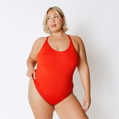 An adjustable criss-cross back detail and a scoop neck lend sporty vibes to this luxe suit! Our Freestyle One-Piece has a no-fuss fit and comfortable, quick-drying fabric. Fully-lined Full coverage Removable bust pads FREE U.S. Standard Shipping! More info hereModels are wearing size XS90% NYLON - 10% SPANDEXHand wash cold and lay flat to dry Back Details, Lay Flat, Criss Cross, Final Sale, Scoop Neck, One Piece, Fabric, Red, How To Wear