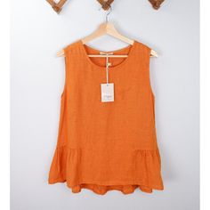 New Francesca Bettini Linen Pumpkin Sleeveless Blouse, Size Small, New With Tag- I Did Not See The Spot On The Front Until I Had My Photo Lights On It, It Is Untreated -Made In Italy -100% Linen Orange Sleeveless Cotton Tank Top, Orange Cotton Sleeveless Tank Top, Orange Sleeveless Camisole For Spring, Orange Sleeveless Summer Vest, Orange Sleeveless Casual Camisole, Orange Sleeveless Vest For Summer, Orange Casual Sleeveless Camisole, Casual Orange Sleeveless Camisole, Orange Summer Vest