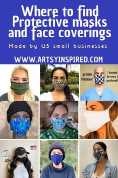 Support small businesses. List of companies with face masks and coverings in stock, filters and without. All small businesses, updated often #artsyinspired #facemask #diymask Diy Masks, Air Force Mom, Mom Jewelry, Diy Mask, Black Butterfly, Celtic Designs, Business Look, Petite Jeans