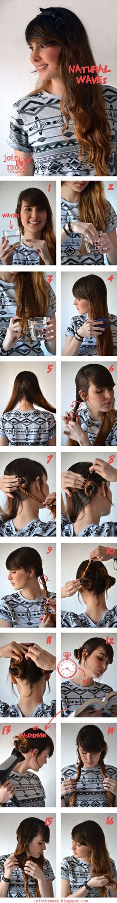 Join the Mood: NATURAL WAVES Wavy Hairstyles Tutorial, Beach Wave Hair, Step By Step Hairstyles, Natural Wavy Hair, Heatless Hairstyles, Natural Waves, Beach Hair, Look Casual