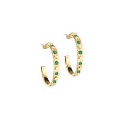 Elizabeth Moore Fine Jewelry Celestial Collection Emeralds Star Hoops Star Hoop Earrings, Diamond Star, Fairy Dust, Earring Necklace, Ring Necklace, Jewelry Care, Jewelry Watches, Emerald, Initials