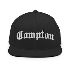 Embroidered to order with premium thread on high quality snapback hats. Delivery usually takes 7-10 days after placing your order. This hat is structured with a classic fit, flat brim, and full buckram. The adjustable snap closure makes it a comfortable, one-size-fits-most hat.  * 80% acrylic, 20% wool * Structured, 6-panel, high-profile * 6 embroidered eyelets * Plastic snap closure * Green undervisor * Head circumference: 21⅝″-23⅝″ (54.9 cm-60 cm) Classic Snapback Hat For Baseball Season, Classic Snapback For Baseball Season, Classic Snapback Hat With Letter Print And Curved Brim, Classic Adjustable Snapback Hat With Embroidered Logo, Adjustable Snapback Hat With Letter Print, Classic Adjustable Snapback Hat For Baseball Season, Classic Baseball Cap With Letter Print And Flat Bill, Classic Snapback Baseball Cap, Classic Snapback Hat For Streetwear