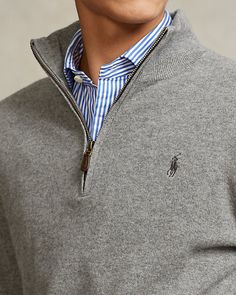 Quarter Zip Outfit, Sweater Outfits Men, Smart Casual Menswear