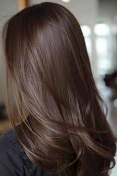 Rice Brown Hair Color, Matcha Chocolate Hair Color, Latte Brown Hair Color, Hair Colour Ideas Brown, Milk Brown Hair Color, Brown Hair No Highlights, Plain Brown Hair, Cool Undertones Hair Color, Brown Chocolate Hair Color