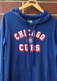 Chicago Cubs Womens Blue Burnout Wash Hooded Sweatshirt - 88884237 Leisure Long Sleeve Hoodie With Drawstring, Casual Hoodie For Sports Season, Casual Hoodie For Sports Events, Casual Hoodie With Drawstring For Leisure, Leisure Hooded Top With Drawstring, Leisure Drawstring Hooded Top, Casual Sports Hoodie With Drawstring, Casual Hooded Tops For Sports, Casual Drawstring Sweatshirt For Sports