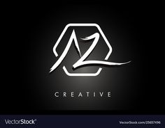 creative letter z logo design on black background