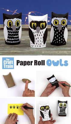 the craft train paper roll owls are easy to make