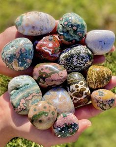 Ocean jasper.  Photo credit:  Om Crystals. Sea Jasper, Jasper Jewelry, Minerals And Gemstones, Rocks And Gems, Shiny Things, Ocean Jasper, Rocks And Crystals