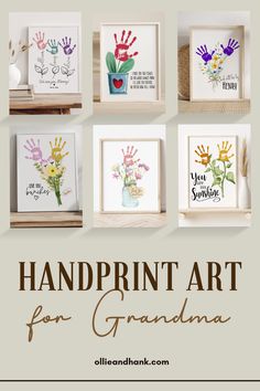 handprint art for grandma with text overlay that reads,'handprint art for grandma '