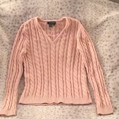 Lauren By Ralph Lauren Pale Pink Knit Sweater.Size Large,Never Worn 100% Cotton.Smoke And Pet Free. Pink Ralph Lauren Sweater, Ralph Lauren Sweater Outfit, Sweaters Ralph Lauren, Pink Ralph Lauren, Pink Knit Sweater, Sweater Outfit, Pink Knit, Lauren By Ralph Lauren, Ralph Lauren Sweaters