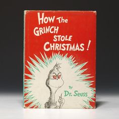 a book with the title how the grin stole christmas written by dr seusss