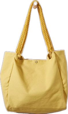 Yellow Shoulder Beach Bag For Spring, Spring Yellow Shoulder Beach Bag, Yellow Large Capacity Beach Bag For Shopping, Yellow Canvas Bag For Spring Travel, Casual Yellow Shoulder Bag With Braided Handles, Large Capacity Yellow Summer Bag, Large Capacity Yellow Summer Shoulder Bag, Trendy Yellow Cotton Shoulder Bag, Trendy Yellow Canvas Shoulder Bag