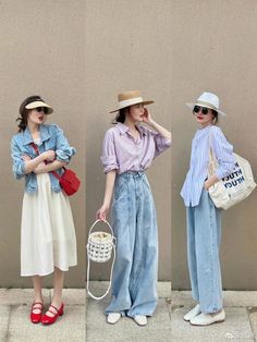 Casual Bali Outfits, Summer Japan Outfit, Outfit Bali, Spring Outfits Korea, Asian Fashion Trends, Bright Winter Outfits, Korean Fashion Summer Casual, Japan Outfits, Japan Fashion Street