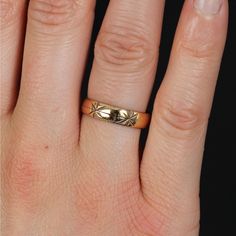 19Th Century 18 Karat Yellow Gold Opening Wedding Ring Size 7.75 | Chairish Gold Antique Ring, Antique Wedding Rings, Wedding Ring Sizes, 2 Rings, Antique Ring, On The Edge, Antique Rings, The Edge, Wedding Shop