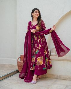 Suits For Women Indian, Floral Anarkali, Haldi Outfits, Simple Frock Design, Long Gown Design, Latest Dress Design, Beautiful Casual Dresses