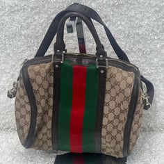 Gucci Monogram Vintage Women’s Web Boston Shoulder Bag. Pre-Owned. Minor Signs Of Wear, Scuffs, Stains. See Pictures Brown Gucci Satchel With Leather Handles, Gucci Designer Satchel With Leather Handles, Designer Gucci Satchel With Leather Handles, Designer Gucci Monogram Canvas Satchel, Designer Gucci Satchel With Branded Hardware, Gucci Monogram Canvas Satchel For Shopping, Gucci Monogram Canvas Satchel, Gucci Satchel With Branded Hardware For Shopping, Gucci Satchel For Shopping With Branded Hardware