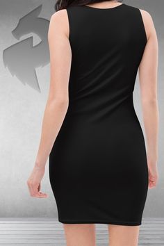 Dive into the night with the Dragon Foxx™ Black Bodycon Dress, a garment that’s as enigmatic as it is elegant. This isn't just any dress—it's your secret weapon for any occasion where you need to command attention. Its sleek, form-fitting design wraps around your contours like a second skin, with a fabric that stretches in all directions to capture every movement with grace. Key Features: Premium Fabric: A blend of 82% polyester and 18% spandex ensures the dress is not only stretchable but also Fitted Black Dress For Costume Party, Elegant Fitted Bodycon Dress For Costume Party, Gothic Bodycon Evening Dress, Gothic Fitted Sleeveless Midi Dress, Fitted Sleeveless Gothic Midi Dress, Gothic Style Fitted Sleeveless Midi Dress, Black Bodycon Mini Dress For Costume Party, Black Bodycon Dress For Costume Party, Elegant Black Bodycon Dress For Costume Party