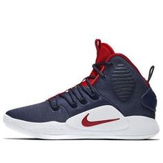 The Nike Hyperdunk X EP 'USA' is the perfect sneaker for any adult athlete. Featuring a red upper with a rubber sole, this sneaker is designed for maximum performance and comfort. The inspiration behind the design is the USA basketball team, and the Hyperdunk series has been a staple of the team since 2008. This sneaker is perfect for any activity, from running to basketball, and its sleek silhouette will make you stand out from the crowd. With the Nike Hyperdunk X EP 'USA', you'll be ready to take on any challenge. (SNKR/Men's/Mid Top/USA Team/Basketball) Sporty Lace-up Basketball Shoes For Sports Events, Sporty Lace-up High-top Sneakers For Sports Events, Boost Technology Lace-up Sneakers For Sports Events, High-top Synthetic Sneakers For Sports Events, Nike Dynamic High-top Sneakers With Boost Technology, Functional Nike High-top Sneakers With Branded Insole, Sporty Mid-top Sneakers For Sports Events, Lace-up High-top Sneakers With Boost Midsole For Sports, Mid-top Sneakers With Boost Midsole For Sports