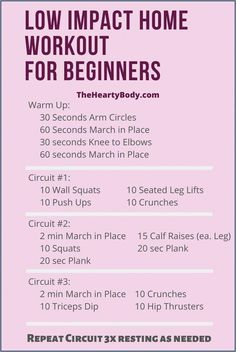 a pink poster with instructions on how to use the home workout routine for beginners