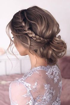 Braided Crown, Quince Hairstyles, Dance Hairstyles, Prom Hairstyles For Long Hair, Low Bun, Bridal Hairstyles, Penteado Cabelo Curto