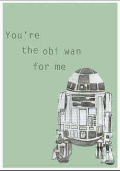 a star wars poster with the words you're the obi wan for me