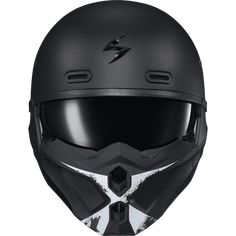 a black helmet is shown on a white background