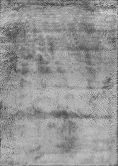 a black and white photo of an area rug with some fur on top of it