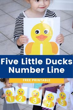 three little ducks number line printables for kids to practice counting and matching numbers