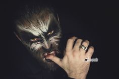 Wolf Make Up Male, Wolf Make Up Halloween, Wolf Costume Mens, Wolf Makeup Man, Wolf Makeup Male, Wolf Makeup Halloween, Wolfman Costume, Black Cat Makeup